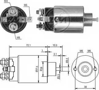 ERA 227666 - Тяговое реле, соленоид, стартер autospares.lv