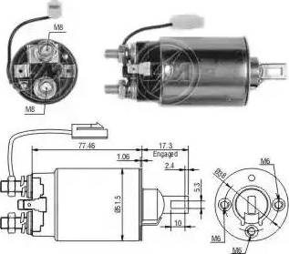 ERA 227663 - Тяговое реле, соленоид, стартер autospares.lv