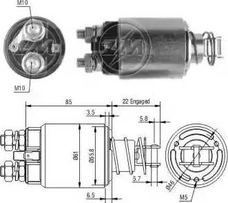 ERA 227615 - Тяговое реле, соленоид, стартер autospares.lv