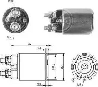 ERA 227613 - Тяговое реле, соленоид, стартер autospares.lv