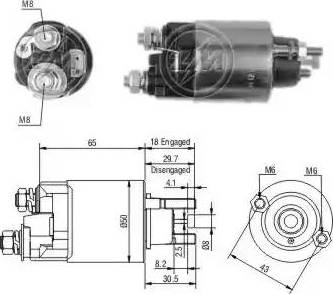 ERA 227683 - Тяговое реле, соленоид, стартер autospares.lv