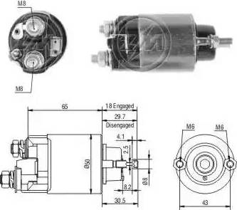 ERA 227682 - Тяговое реле, соленоид, стартер autospares.lv