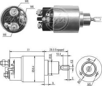 ERA 227671 - Тяговое реле, соленоид, стартер autospares.lv