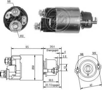 ERA 227678 - Тяговое реле, соленоид, стартер autospares.lv