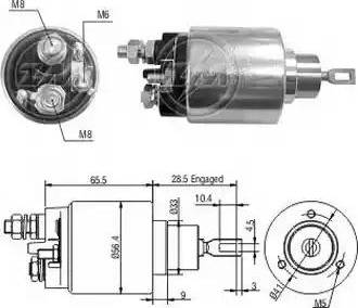 ERA 227052 - Тяговое реле, соленоид, стартер autospares.lv