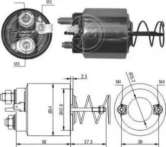 ERA 227057 - Тяговое реле, соленоид, стартер autospares.lv