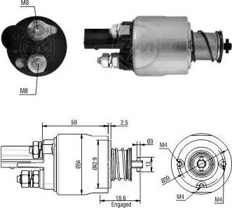 ERA 227062 - Тяговое реле, соленоид, стартер autospares.lv