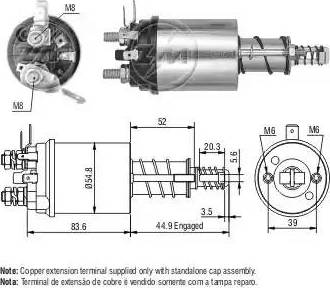 ERA 227085 - Тяговое реле, соленоид, стартер autospares.lv