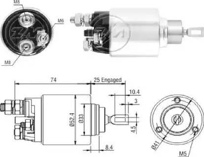 ERA 227034 - Тяговое реле, соленоид, стартер autospares.lv