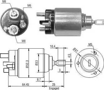 ERA 227031 - Тяговое реле, соленоид, стартер autospares.lv