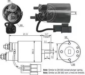 ERA 227073 - Тяговое реле, соленоид, стартер autospares.lv