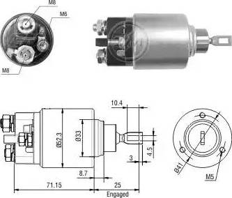 ERA 227148 - Тяговое реле, соленоид, стартер autospares.lv