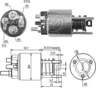 ERA 227151 - Тяговое реле, соленоид, стартер autospares.lv