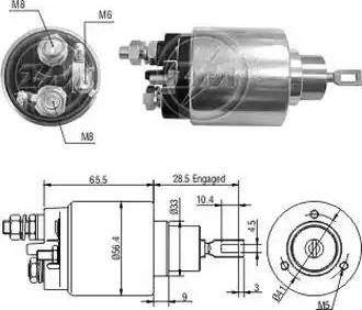 ERA 227165 - Тяговое реле, соленоид, стартер autospares.lv