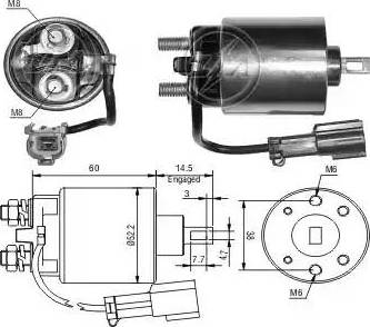 ERA 227106 - Тяговое реле, соленоид, стартер autospares.lv