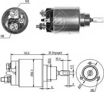 ERA 227114 - Тяговое реле, соленоид, стартер autospares.lv