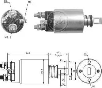 ERA 227189 - Тяговое реле, соленоид, стартер autospares.lv