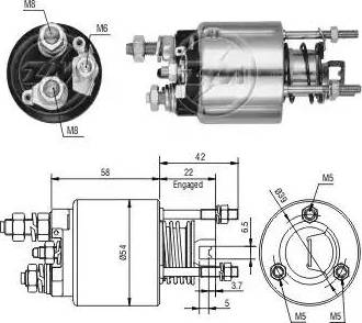 ERA 227180 - Тяговое реле, соленоид, стартер autospares.lv