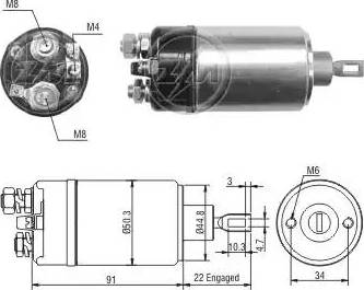 ERA 227182 - Тяговое реле, соленоид, стартер autospares.lv