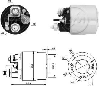 ERA 227171 - Тяговое реле, соленоид, стартер autospares.lv