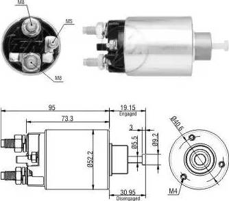 ERA 227843 - Тяговое реле, соленоид, стартер autospares.lv