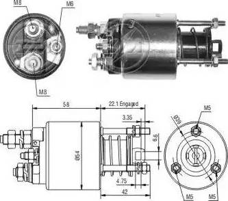 ERA 227864 - Тяговое реле, соленоид, стартер autospares.lv