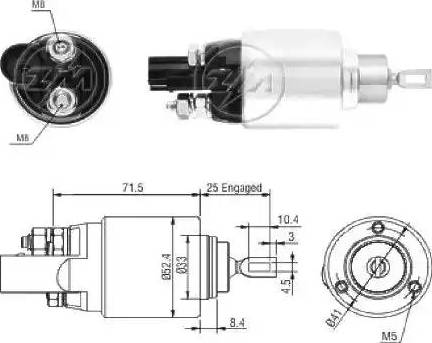 ERA 227812 - Тяговое реле, соленоид, стартер autospares.lv