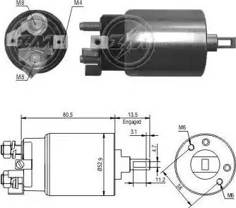 ERA 227882 - Тяговое реле, соленоид, стартер autospares.lv