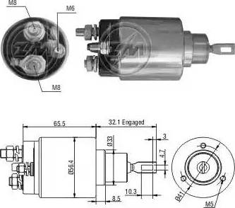 ERA 227876 - Тяговое реле, соленоид, стартер autospares.lv