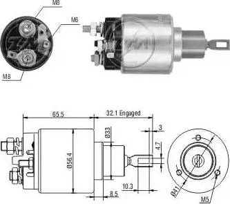 ERA 227871 - Тяговое реле, соленоид, стартер autospares.lv