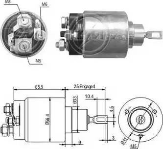 ERA 227312 - Тяговое реле, соленоид, стартер autospares.lv