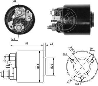 ERA ZM491 - Тяговое реле, соленоид, стартер autospares.lv