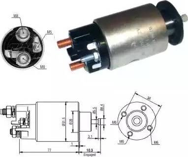 ERA 227291 - Тяговое реле, соленоид, стартер autospares.lv