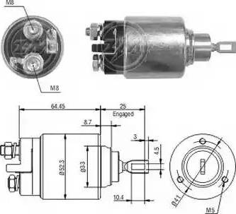 ERA 227258 - Тяговое реле, соленоид, стартер autospares.lv