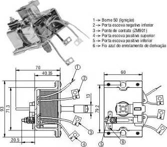 ERA 227208 - Тяговое реле, соленоид, стартер autospares.lv