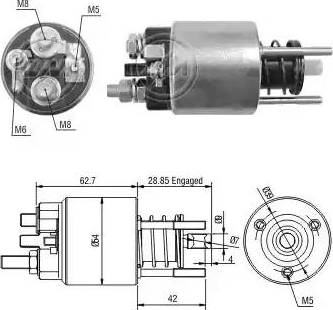 ERA 227284 - Тяговое реле, соленоид, стартер autospares.lv