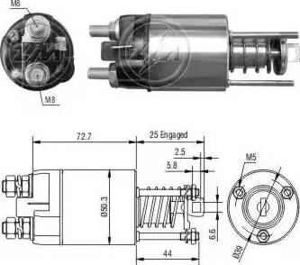 ERA 227749 - Тяговое реле, соленоид, стартер autospares.lv