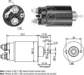 ERA 227743 - Тяговое реле, соленоид, стартер autospares.lv