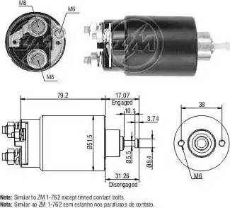 ERA 227747 - Тяговое реле, соленоид, стартер autospares.lv