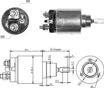 ERA 227762 - Тяговое реле, соленоид, стартер autospares.lv