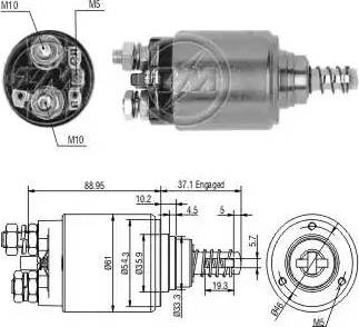 ERA 227710 - Тяговое реле, соленоид, стартер autospares.lv