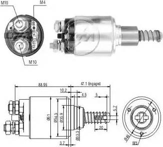 ERA 227712 - Тяговое реле, соленоид, стартер autospares.lv