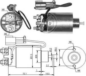 ERA 227781 - Тяговое реле, соленоид, стартер autospares.lv