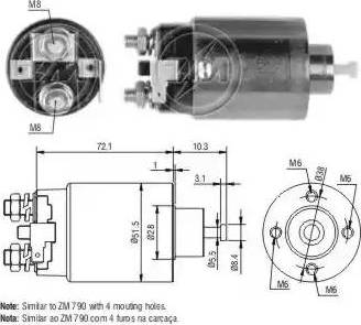 ERA 227778 - Тяговое реле, соленоид, стартер autospares.lv