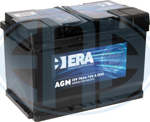 ERA A57012 - Стартерная аккумуляторная батарея, АКБ autospares.lv