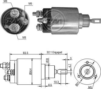 ERA ZM977 - Тяговое реле, соленоид, стартер autospares.lv