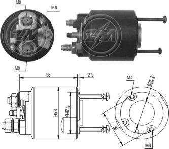 ERA ZM495 - Тяговое реле, соленоид, стартер autospares.lv