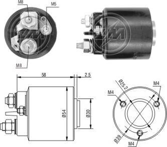 ERA ZM490 - Тяговое реле, соленоид, стартер autospares.lv