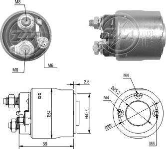 ERA ZM498 - Тяговое реле, соленоид, стартер autospares.lv