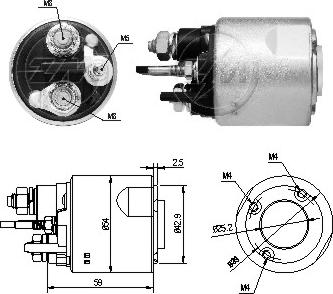 ERA ZM4494 - Тяговое реле, соленоид, стартер autospares.lv